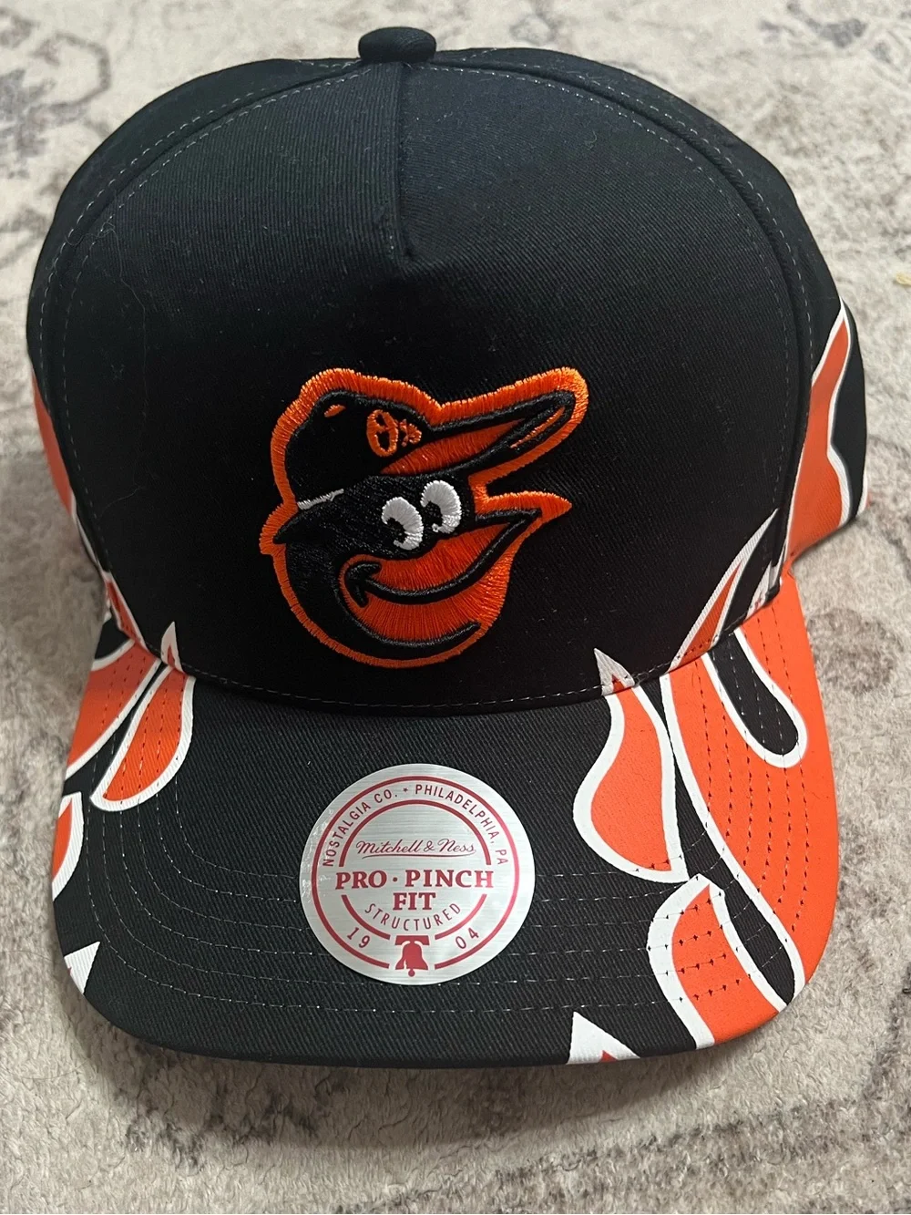 Mitchell & Ness Baltimore Orioles Hot Head Pro Pinch snapback